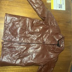 Vintage Tudor Court Women’s M  Red Leather Jacket Haband Coat