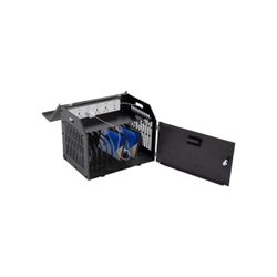 New biosp 12-Device Portable Charging Station with Lock for Tablets, iPads, Chromebooks, Locking Laptop Storage Box, Lockable Cabinet with Cable Manag