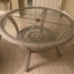 Wicker Patio Table 