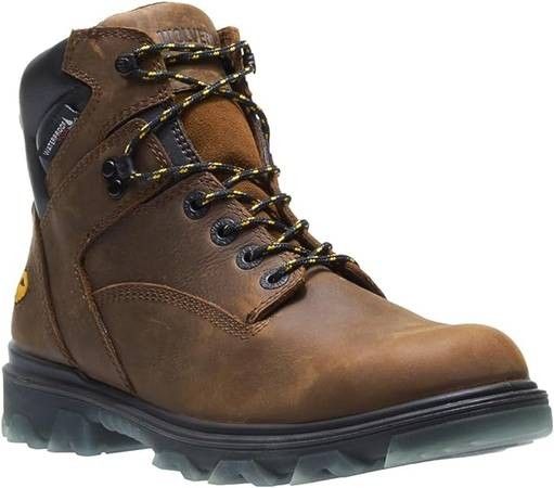 NEW Size 10.5 Wide Work Boots Wolverine Men I-90 Waterproof Soft Toe 6" Construction Boot