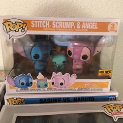 Stitch, Scrump, And Angel Funko Pop 3 Pack
