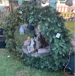 Very large Christmas wreath