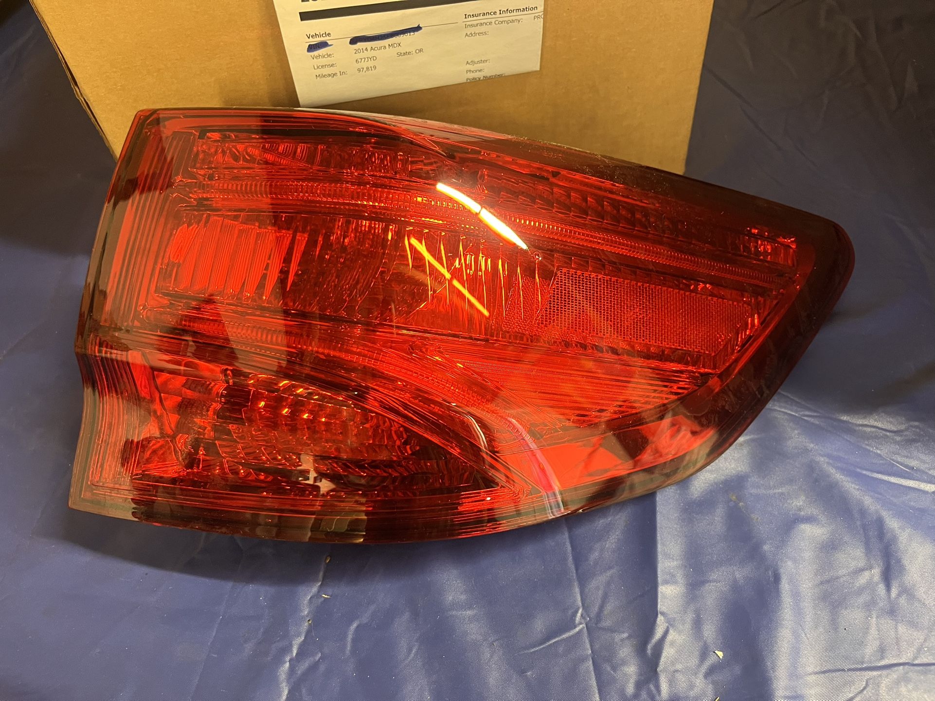 Acura MDX Tail Light Lamp