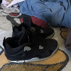 Jordan 4 Black Canvas 9half 