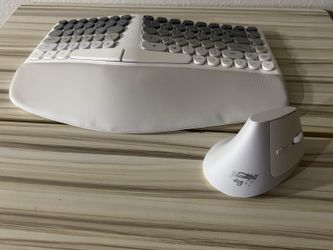 Ergonomic Wireless Keyboard & Mouse Set with Wrist Rest