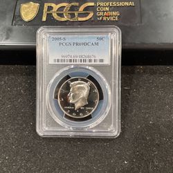 2005 S Gem Proof Kennedy Half Dollar Graded At PR69 With A Deep Cameo 1-19