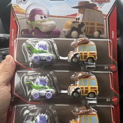 Disney Pixar Cars 2 Packs Buzz & Woody. HARD TO FIND 