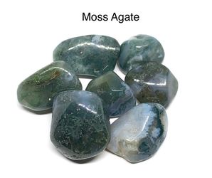 Moss Agate Genuine Stones 7pcs 78.4g Total