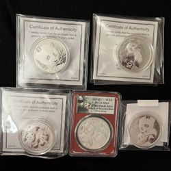 Silver Pandas, Consecutive set of 5