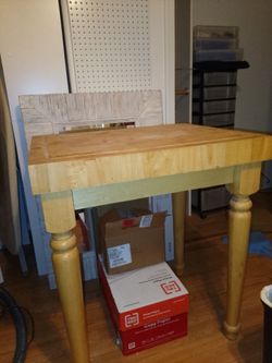 Butcher block table