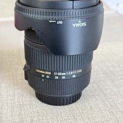 Sigma 17-50mm f/2.8 EX DC OS HSM Zoom Lens Auto & Manual Focus