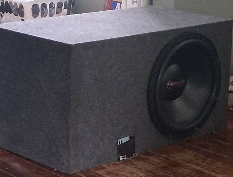 15 Inch American Bass Subwoofer And Custom Made Box