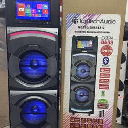  Rechargeable Wireless Speaker w/ 2X12” Woofers & free Mic