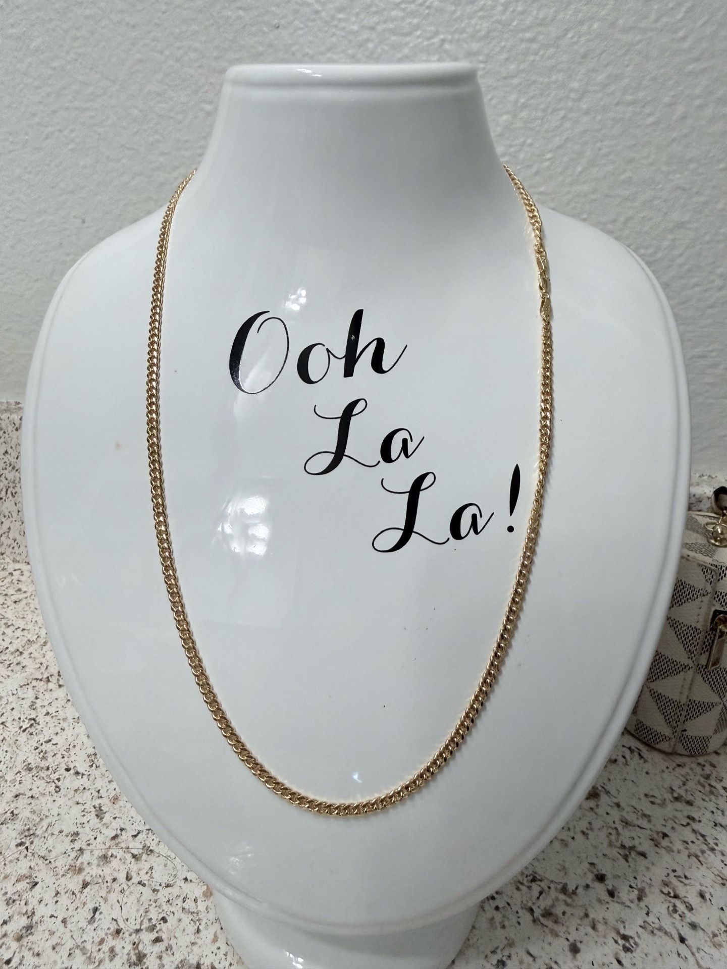 10k 3.5mm 22” cuban link solid gold chain.