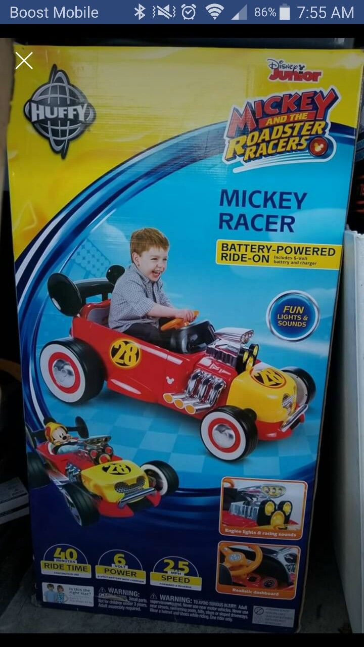 Mickey mouse roadster power wheel