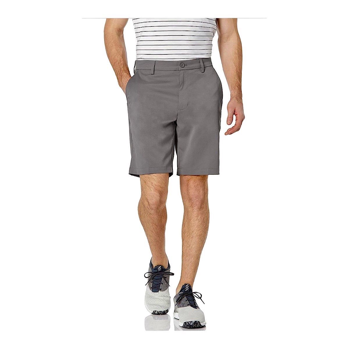 NEW! Amazon Essentials Men’s Classic-Fit Stretch Golf Shorts, Grey