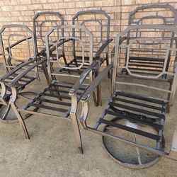 6 metal outdoor patio chairs