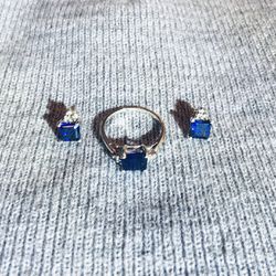 Sapphire Ring And Earrings