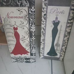 Two Frames Canvas Painted 