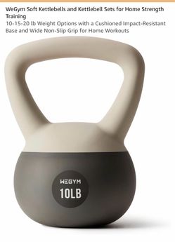 WeGym Soft Kettlebells and Kettlebell Sets for Home Strength Training 10lb Weight Options with a Cushioned Impact-Resistant Base and Wide Non-Slip Gri