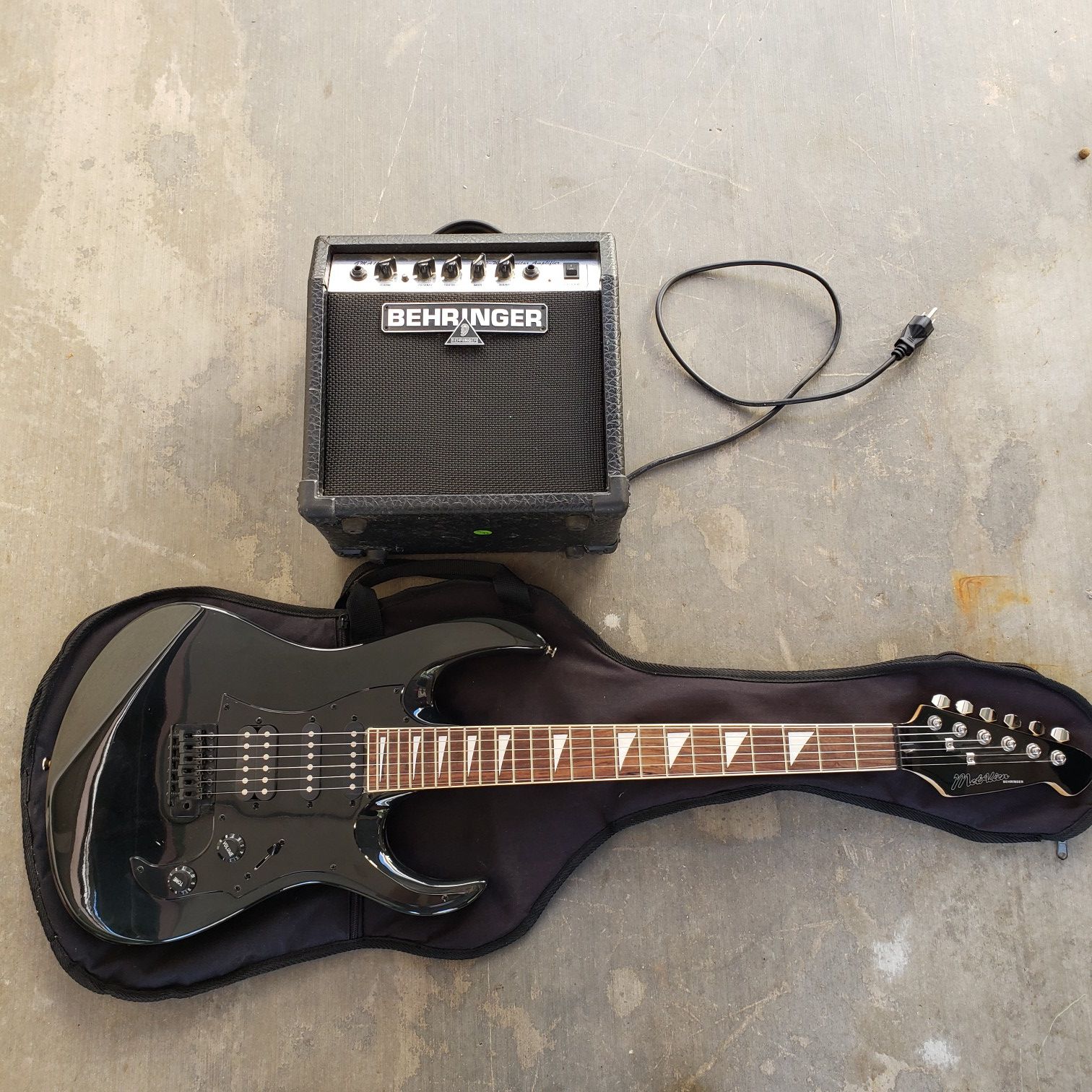 Behringer Metalien Electric Guitar & Behringer Guitar Amp Model GMA106