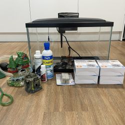 Fish Tank & Accessories 10 Gallon 