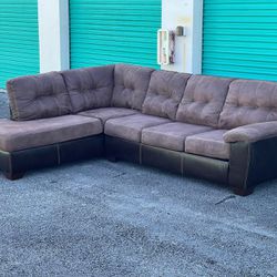 SOFÁ SECTIONAL ASHLEY FURNITURE BROWN DELIVERY AVAILABLE 🚚