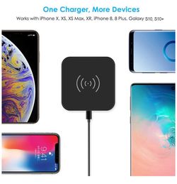 165. Wireless Charger, Qi Certified Ultra-Slim Wireless Charging Pad Compatible with iPhone XS Max/XS/XR/X/8/8 Plus, Samsung Galaxy S10/S10+/S10E/Not