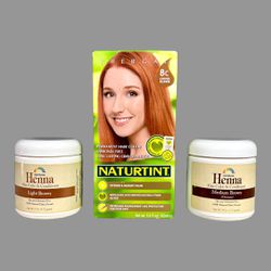 Natural Hair Dye Brown Copper 3 item Bundle
