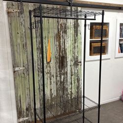 Metal Clothes Rack And Shelving 