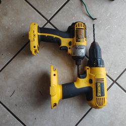 2 DeWalt Drills Without Battery