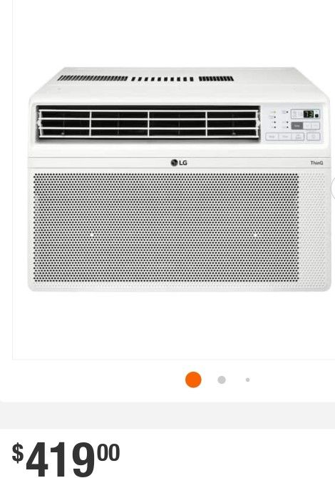 New LG 12,000 BTU 115V Window Air Conditioner Cools 550 sq. ft. with Wi-Fi, Dehumidifier and in White. No Remote!! Retails $450 With Taxes!