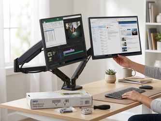 ONN Dual Monitor Desk Mount