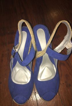 Size 9 Blue Wedges