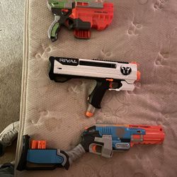 Three Nerf Guns