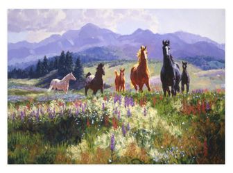 Large 32” x 48” canvas wall art “Wildflower Allure" – Claire Goldrick