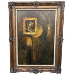 Oil Painting Greek Roman Statue Architecture Framed Missy Lamb Sofey-Andrews