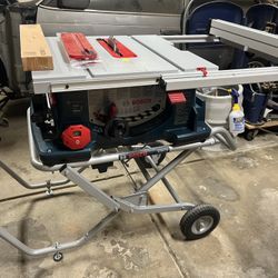 Bosch 4100 Table Saw With Stand And Accessories