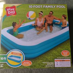 Brand New Play Day10 Foot Inflatable Pool