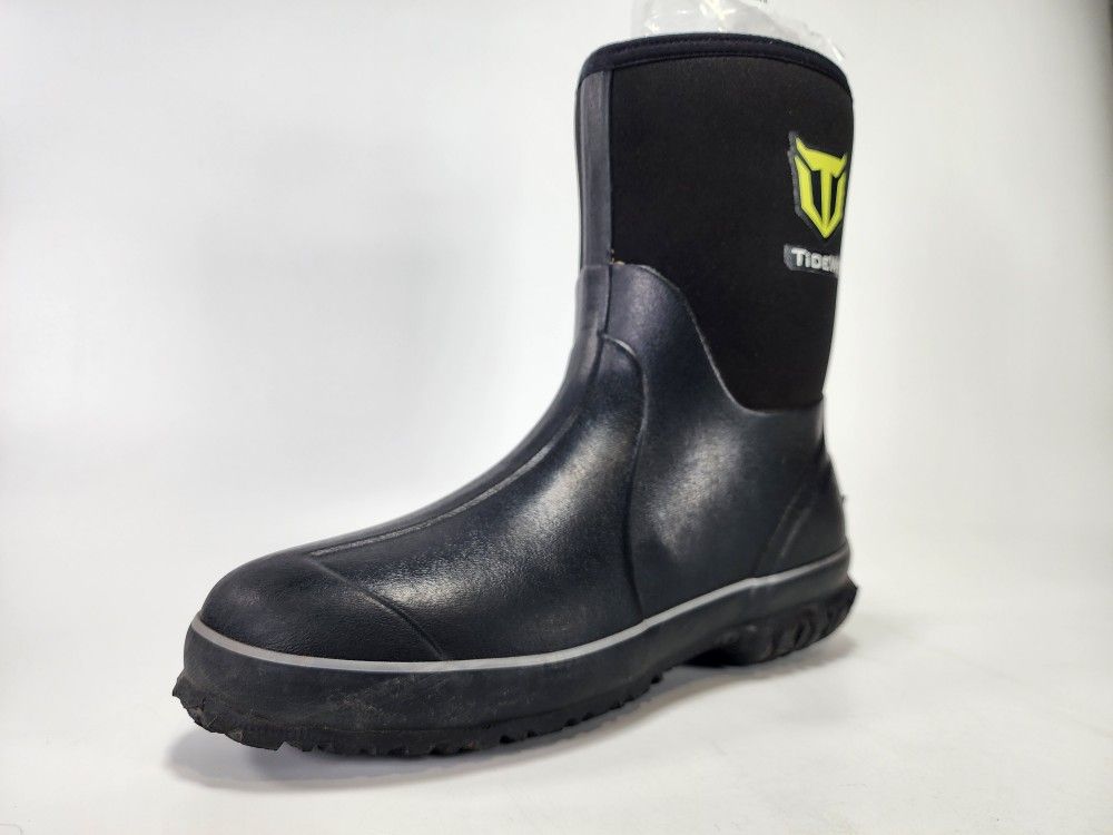 TIDEWE Rubber Work Boot for Men with Steel Shank Size 8