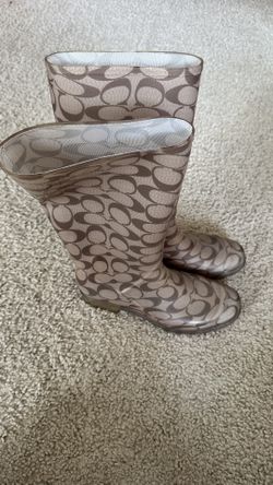 Coach Translucent Rain Boots Size 7 Women
