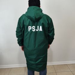 Vintage PSJA Long Jacket Wolverine's Comfort Fleece-Lined Medium Made In USA 