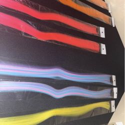 Bright Multi-Color Clip-ttIn Hair Extensions