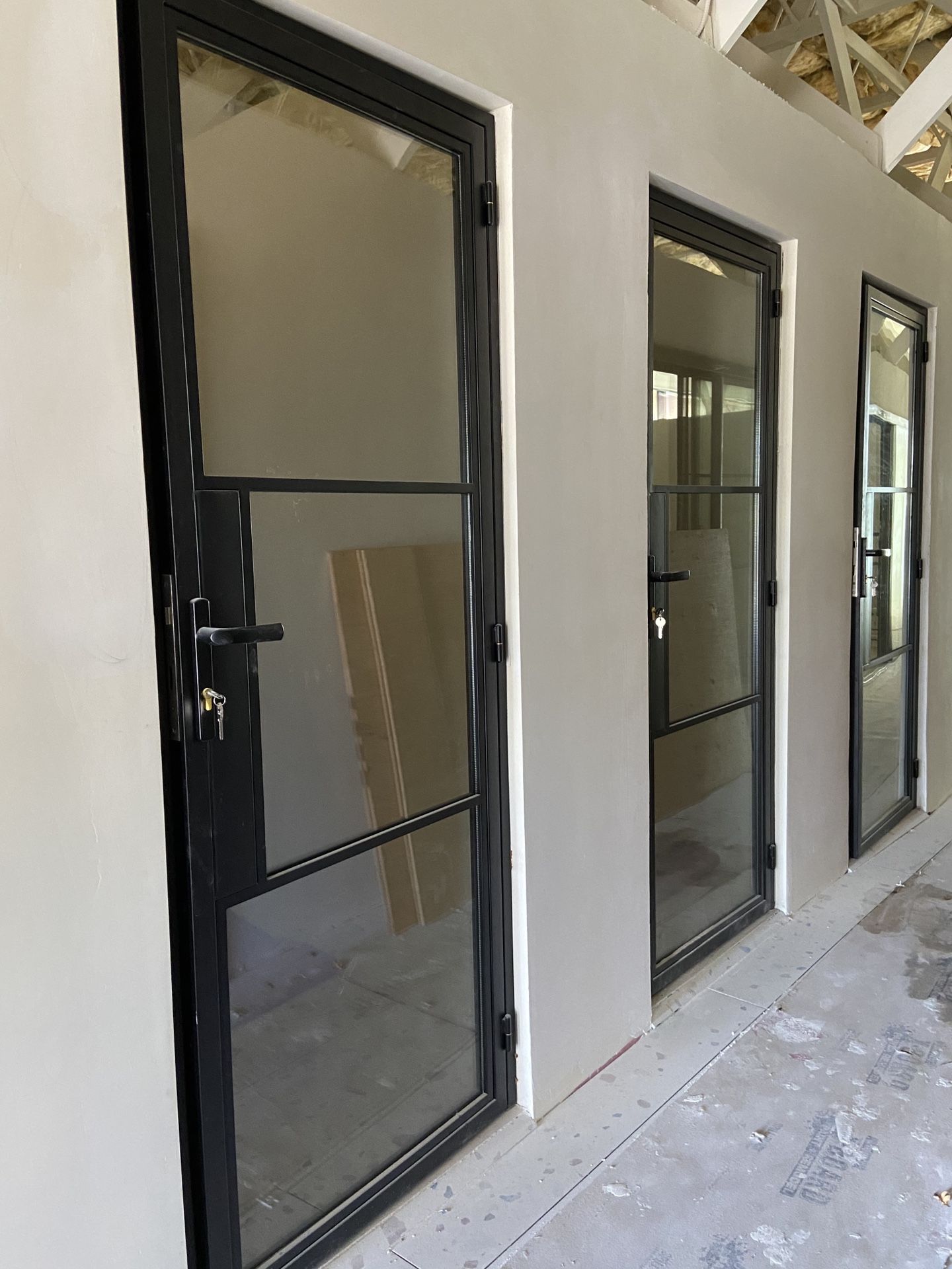 New Steel Glass Doors Double Tempered Custom Made