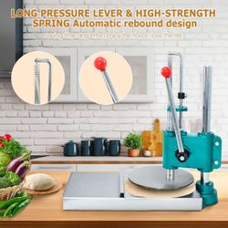 9.5inch/24cm Household Pizza Pastry,Pastry Manual Press Machine for Making Hand Pies, Meatloaf, Soft Rolls Pizza Dough Maker Adjustable Thickness
