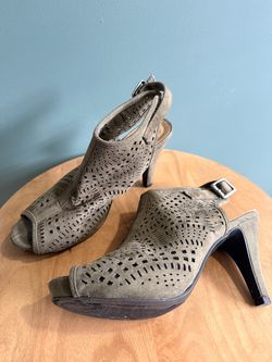Madden Girl Olive Green Ankle Strap Heel- Size 10
