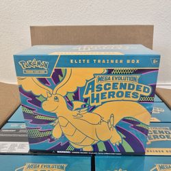 In Hand Pokemon Trading Card Game TCG Mega Evolutions Ascended Heroes Elite Trainer Box ETB