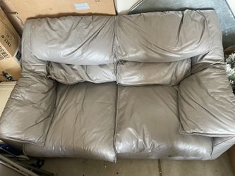 Gray Leather Couch