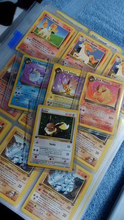 Eve Evolution set. 1st edition Eve. Base set Dark Vaporeon, Jolteon, and Flareon