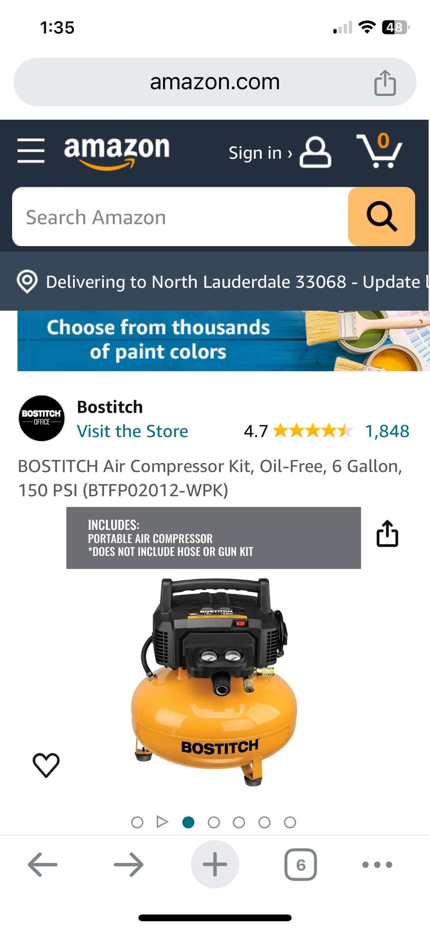 BOSTITCH Air compressor With Gun